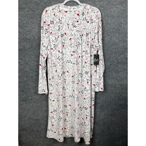 Aria Other - Aria Women’s Long Sleeve Stretch Velour 44" Sleepwear Nightgown, Size XL 16-18